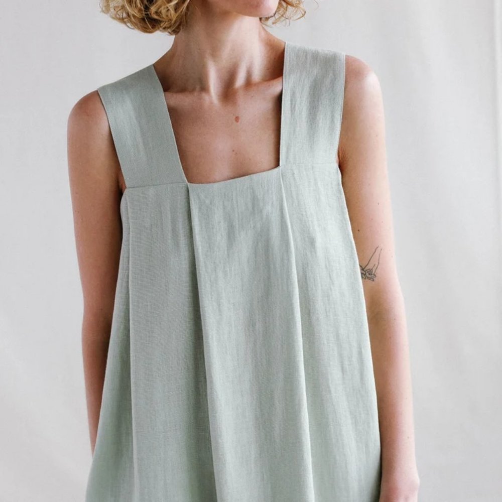Origami linen dress / Linen loose fitting MAXI dress